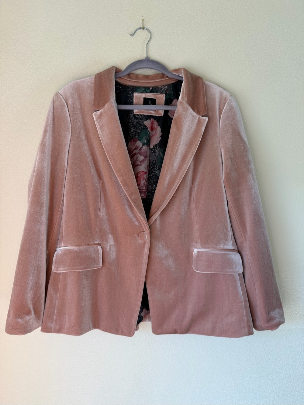 Jules & Leopold Pink Velvet Blazer Jacket